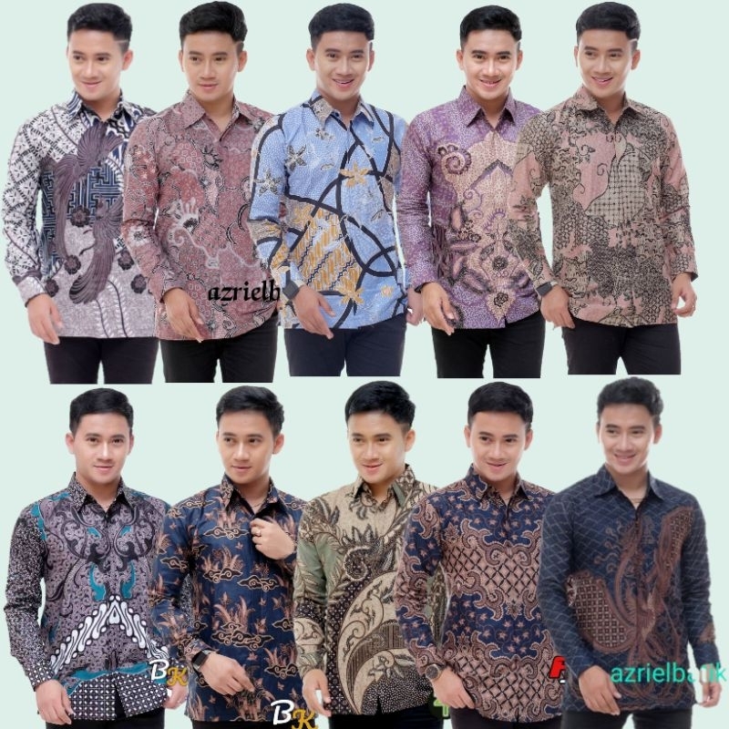 kemeja batik lengan panjang jumbo size 2xl 3xl 4xl 5xl 6xl