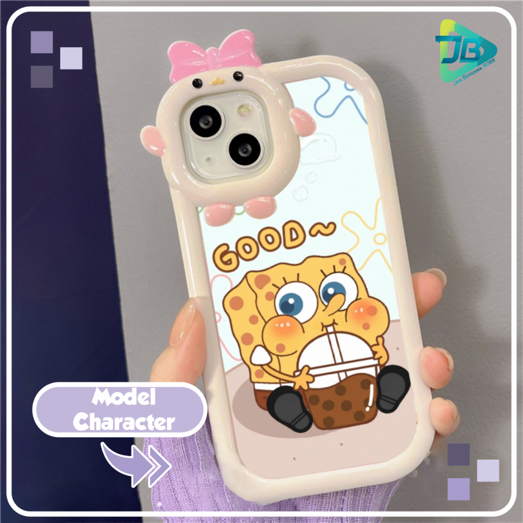 CUSTOM SOFTCASE PITACU FRAME KARAKTER CUSTOM SPONGEBOB FOR REALME C1 C2 5 5I 5S C3 9I C11 C20 C30 C31 C33 C21 C21Y C25Y C15 C12 C25 C35 NARZO 50I 50A PRIME JB8414