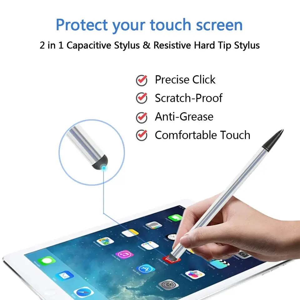 xqxm Stylus Pen Android Universal Stylus Pen 2in1 Stylus Touch Pen capacitive and resistive