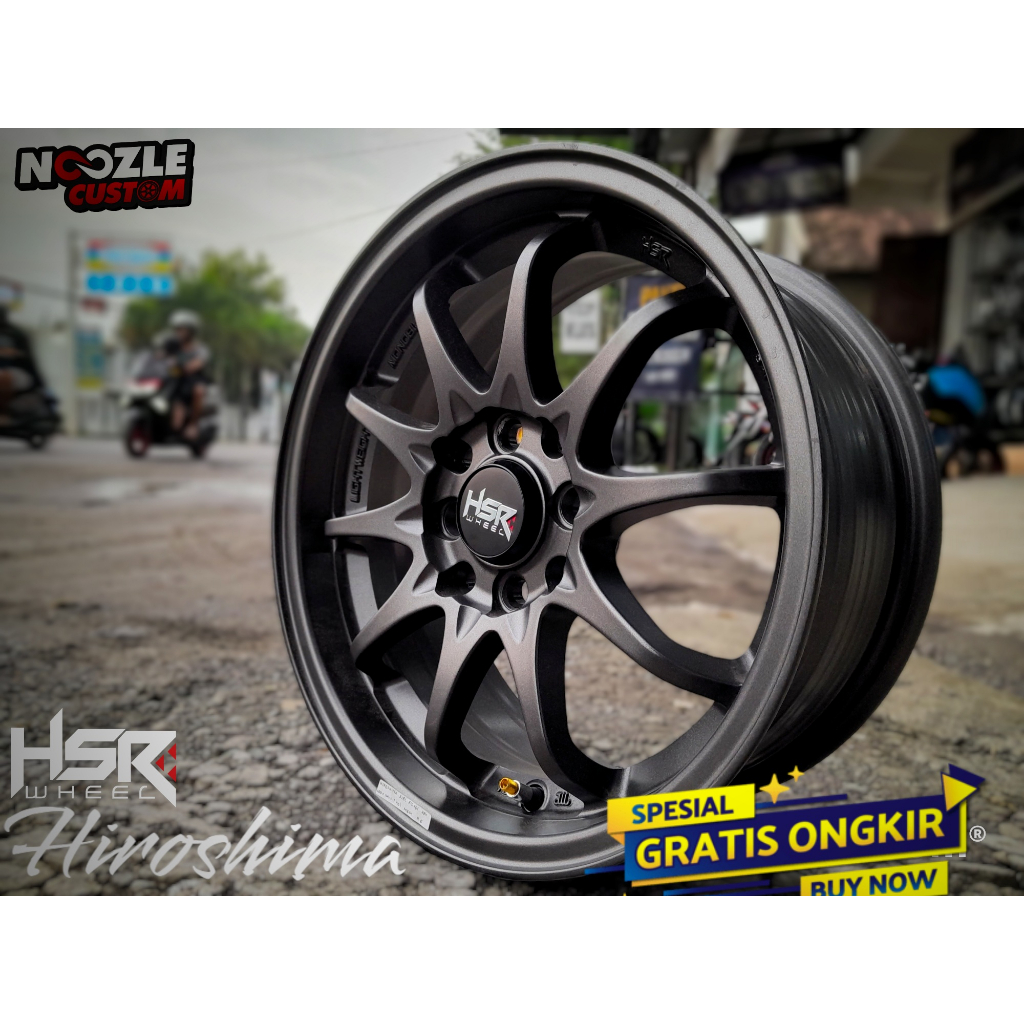 VELG HSR R15 TYPE HIROSHIMA BAUT 4 PELEK MOBIL RACING R15 BRIO DATSUN