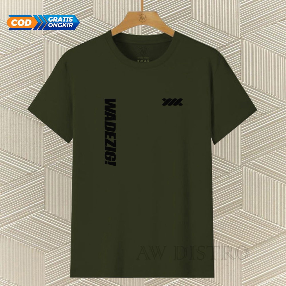 COD Baju Kaos Distro Wdg Kirka Text Hitam Premium Quality Lengan Pendek