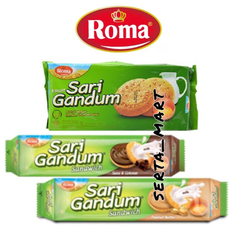 

Roma Sari Gandum - Biskuit Sandwich Peanut Butter / Cokelat 108gr - Biskuit Roma