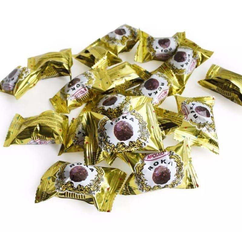 

Roka Apollo / Roka Wafer Ball / Roka isi 80 pcs / Roka isi 70 pcs / Roka Apolo / Roka / Roka Bola Coklat / Coklat