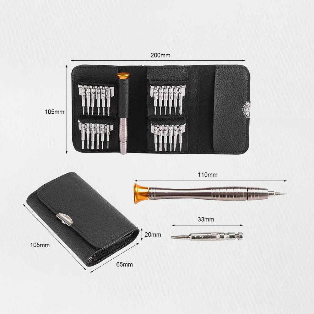 Obeng Reparasi Torx Set 25 in 1 Obeng Smartphone Bahan Stainless Steel Material