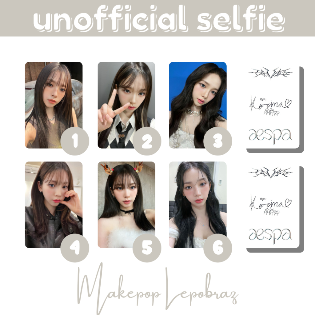 [MIN. 3 PCS] AESPA UNOFFICIAL SELFIE - GIRLFRIENDABLE KARINA GISELLE NINGNING WINTER