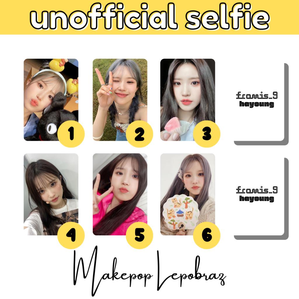 [PART 1] [MIN. 3 PC] FROMIS_9 FROMIS 9 UNOFFICIAL SELFIE - GIRLFRIENDABLE CHAEYOUNG GYURI HAYOUNG JIHEON JISUN