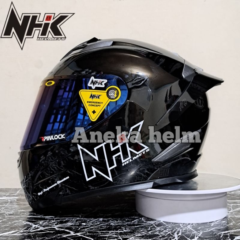 paket ganteng nhk rx9 black glossy visor iridium