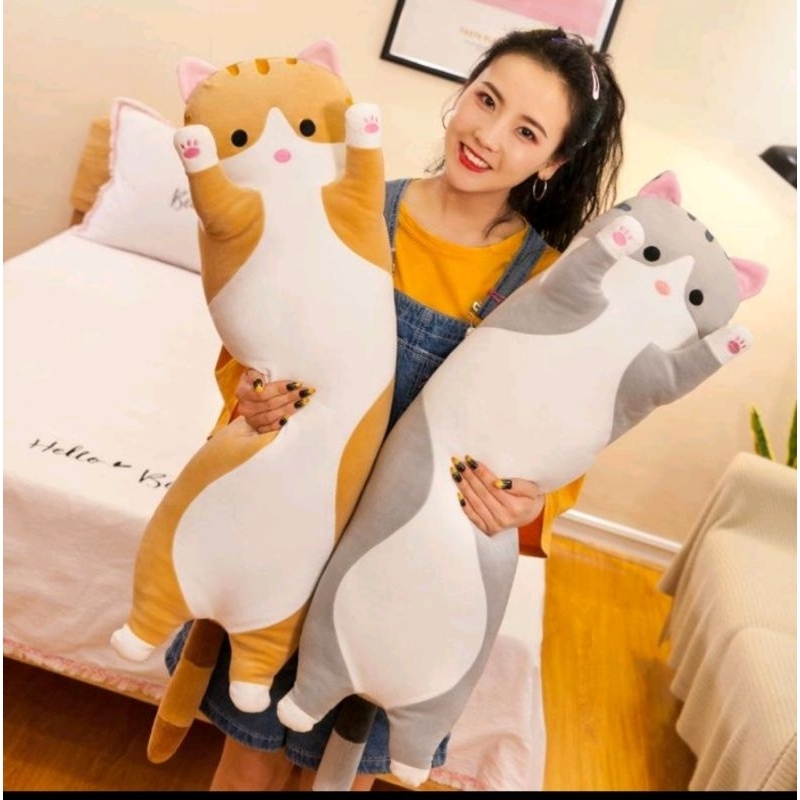 Boneka Guling Kucing Berdiri Tinggi 60cm Kado Special Hadiah Buat Anak Tersayang Boneka Guling Berkarakter Kucing Terbaru Guling Untuk Tidur Nyaman Berkarakter Kucing Panjang Lucu Imut