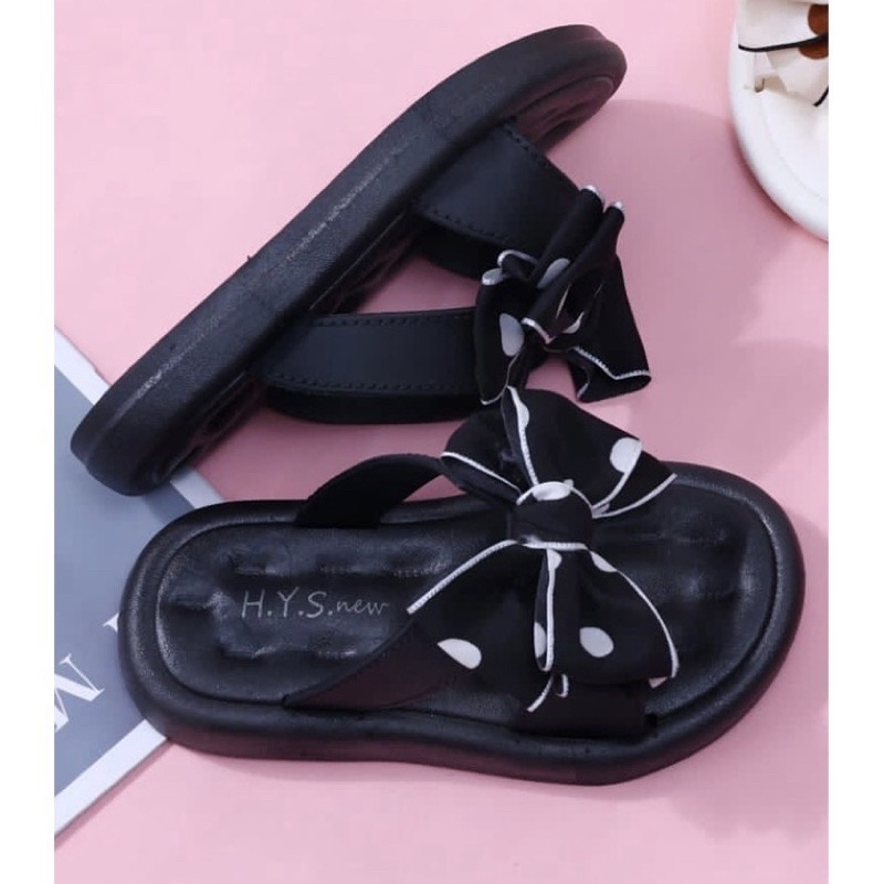 Sandal Selop Anak Perempuan Import Motif Pita Polkadot Cantik Sandal Anak Cewek Terbaru Nyaman Kekinian / Sandal Pita Anak Perempuan Terbaru Sandal Anak Import