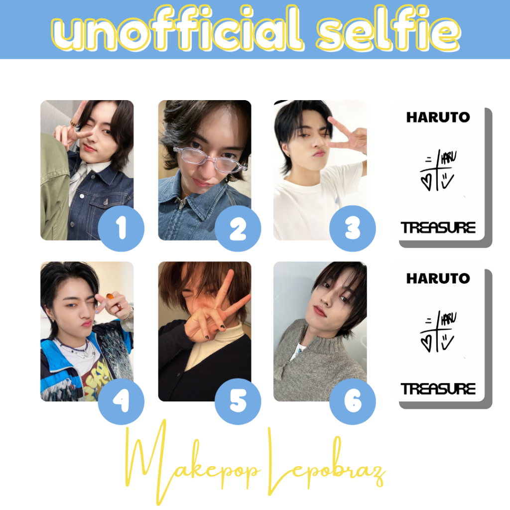 [PART 2] [MIN. 3 PC] TREASURE UNOFFICIAL SELFIE - BOYFRIENDABLE PC JUNKYU HARUTO ASAHI JUNGHWAN YOSHI DOYOUNG