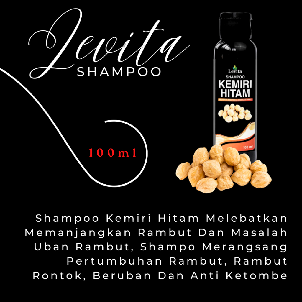 Shampoo Levita Minyak Kemiri Bakar Pemanjang Shampo Pengitam Penghilang Ketombe Rambut Beruban Super Cepat  Pria Dan Wanita Permanen Paling Ampuh Original Bpom