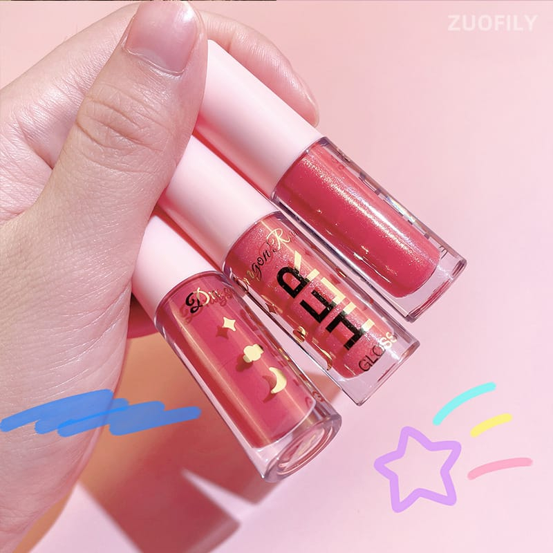 HER LIP GLOW GLITTER LIPSTIK GLOSSY LIQUIDE CAIR 8 WARNA DRAGON RANEE WATERPROOF LIP GLOSS