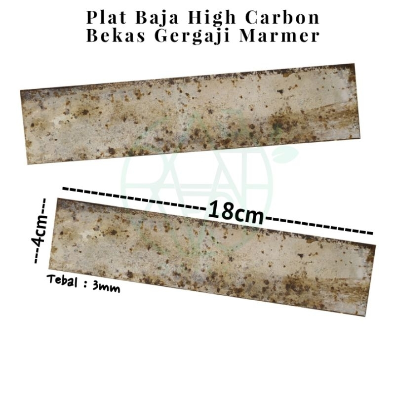 Plat Baja Patah High Carbon Bekas Gergaji Marmer bahan sabit, pisau, sambung cangkul panjang 18cm