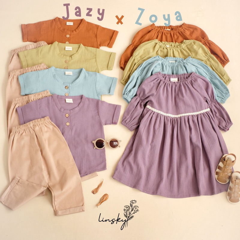 LINSKY BABY - Jazy x Zoya Setelan Anak Couple Muslim