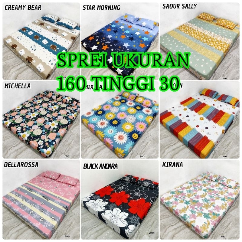 Grosir_sprei || 160x200x30 Sprei 160 tinggi 30  Sprei homemade 13 nov