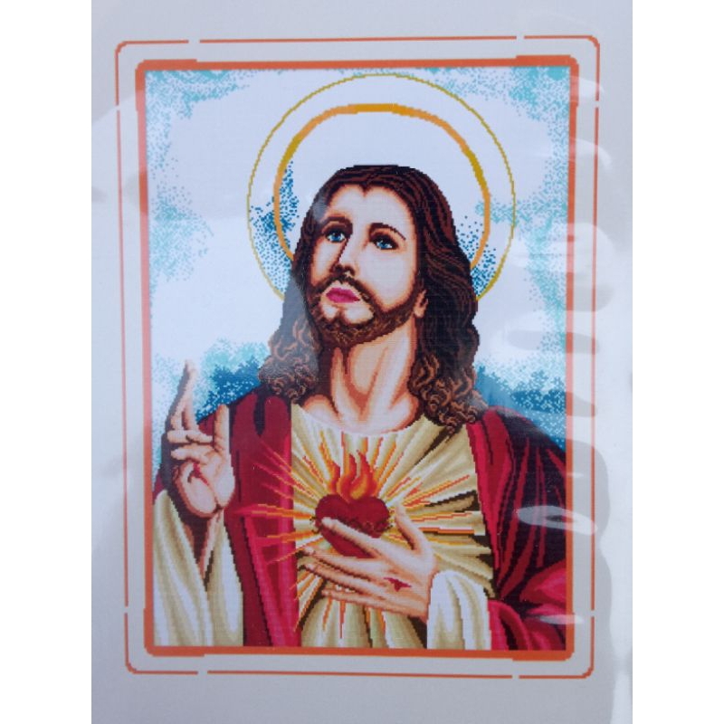 Cross Stitch Yesus Hati Kudus