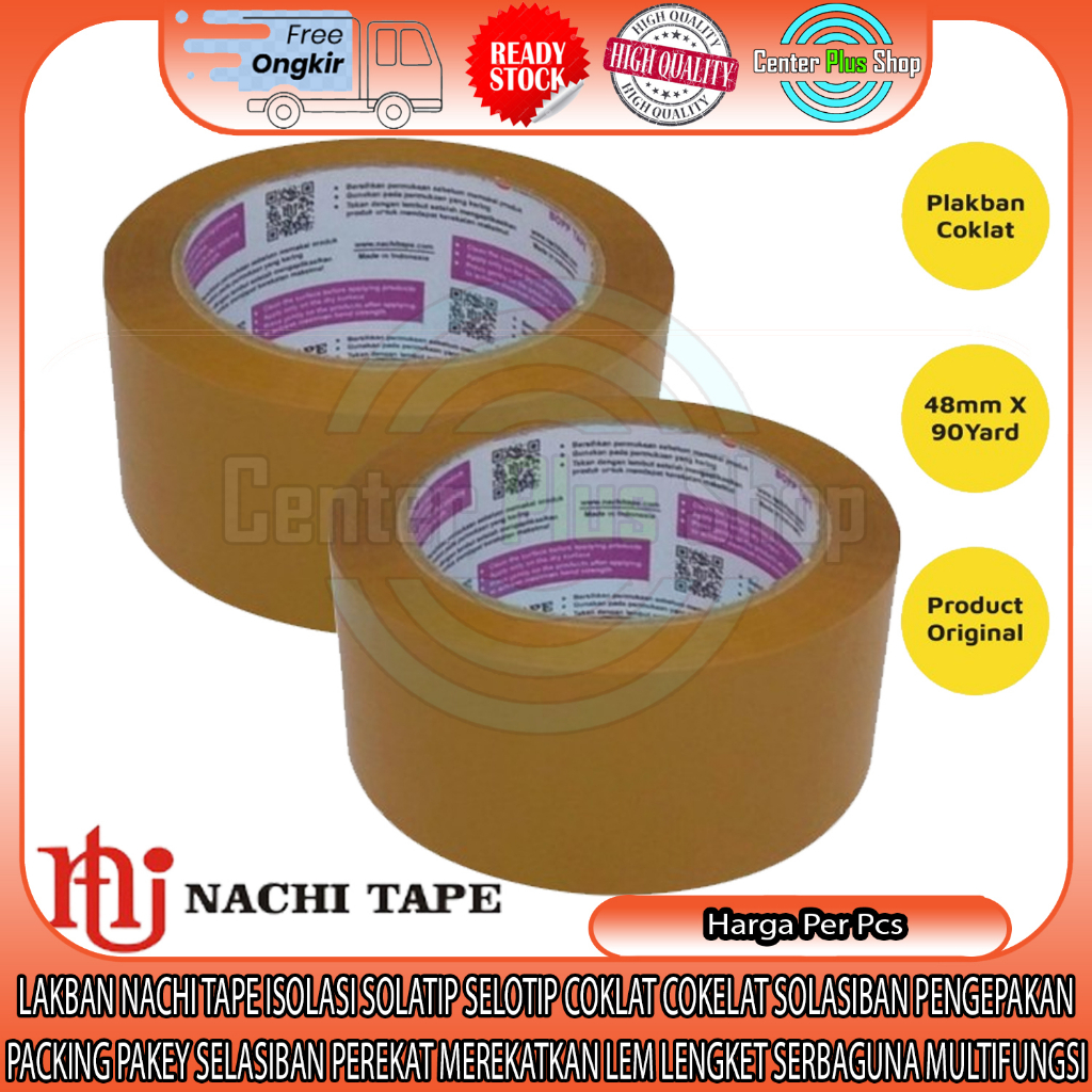 

Nachi Lakban Tape Isolasi Solatip Coklat Selasiban Salasiban Selotip Cokelat Solasiban Pengepakan Packing Paket Solasi Perekat Merekatkan Lem Lengket Serbaguna Multifungsi Plester Pelester Barang Seltip Lakkban Seltape Soltape Lim Rol Gulung Black Selatip