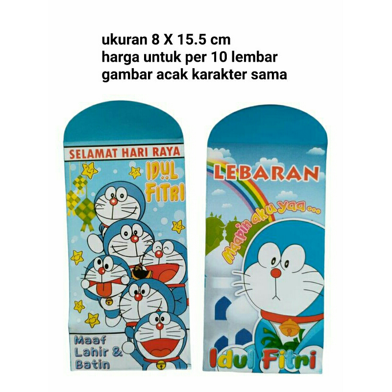 

angpao amplop idul fitri lebaran ukuran besar karakter doraemon