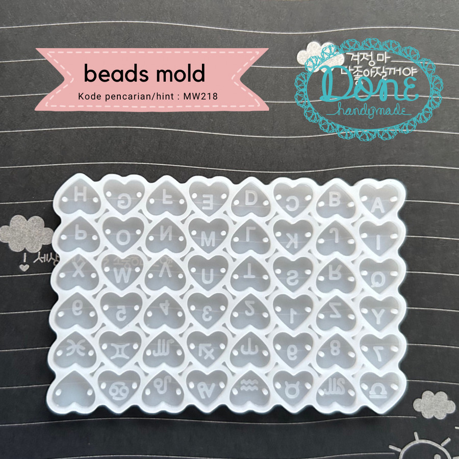 Done handymade mold resin cetakan resin mold beads mold love MW218