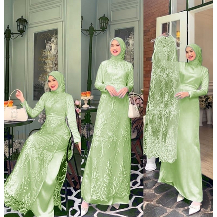 Baju Lebaran Brokat Remaja Model Terbaru Set Savannah Tranding