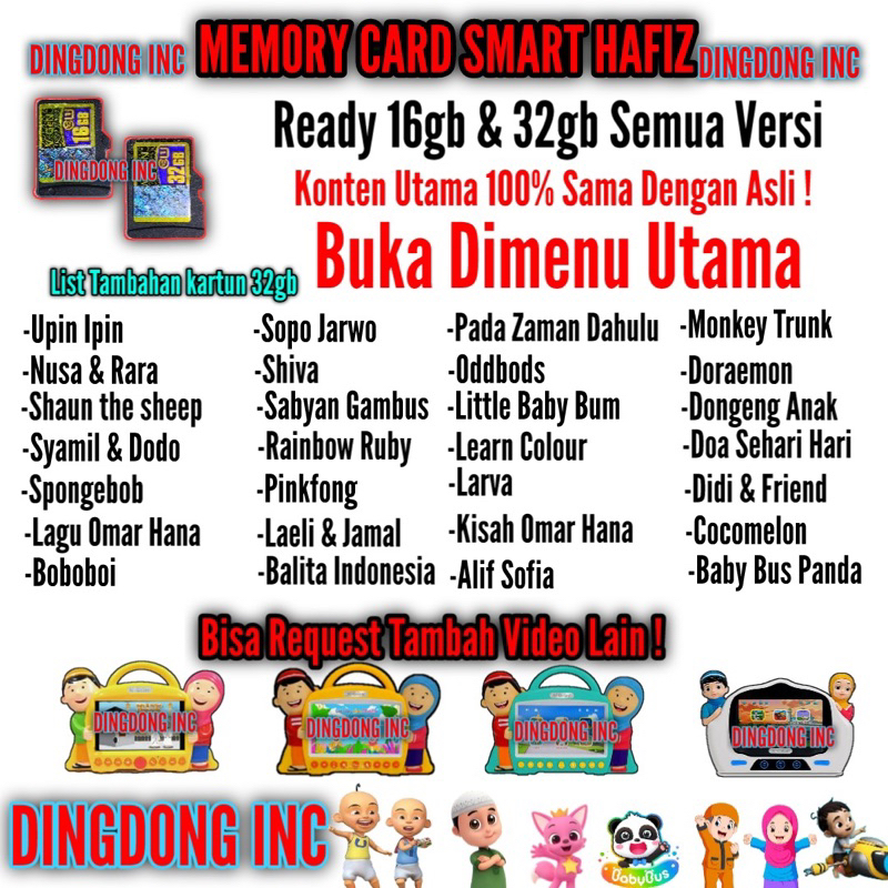 SMART HAFIZ MEMORY CARD VERSI 1 2 3 4 5 6 MICRO SD CHIP SMARTHAFIZ HAPIS MEMORI