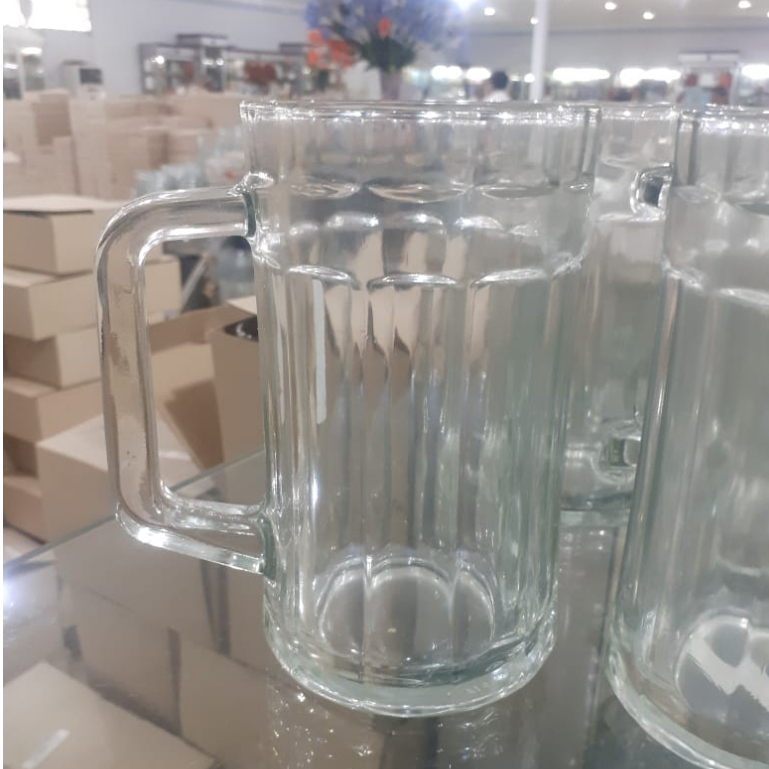 Gelas Kaca Jumbo 1Pcs 500ml / Gelas Gagang Beling / Gelas Tangkai Kaca / Gelas Teh / Gelas Es Teh / 