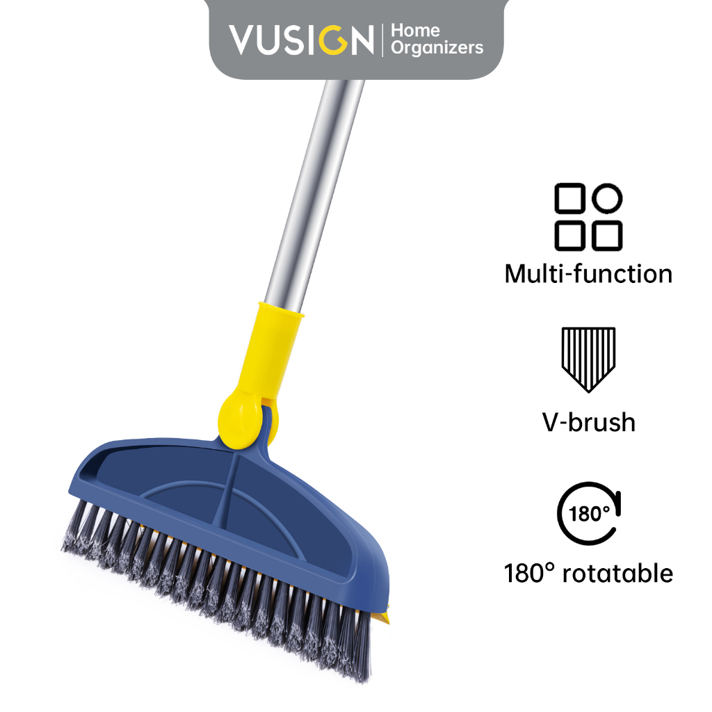 Vusign Floor Brush / Sikat Lantai Dengan Gagang 112 cm dan Wiper VS1006