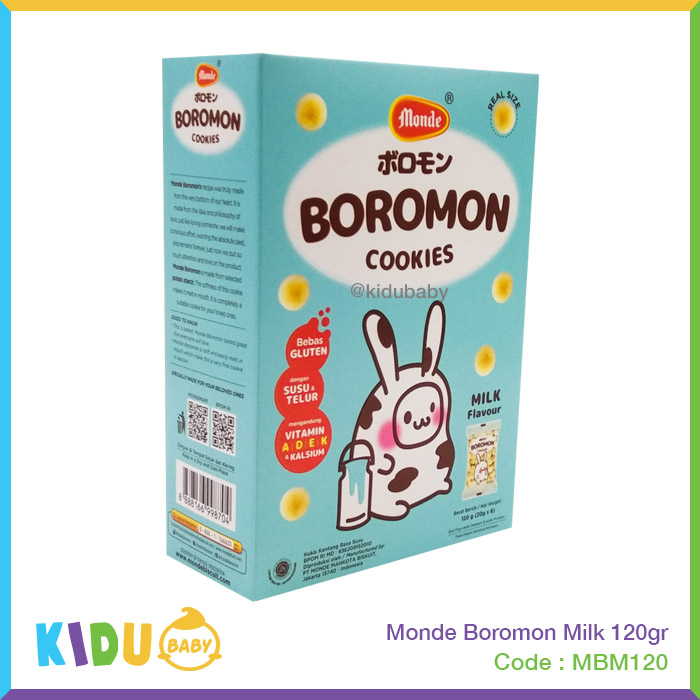 Biskuit Bayi &amp; Anak Monde Boromon Cookies 120gr Cemilan Sehat Bayi &amp; Anak / Kidu Baby