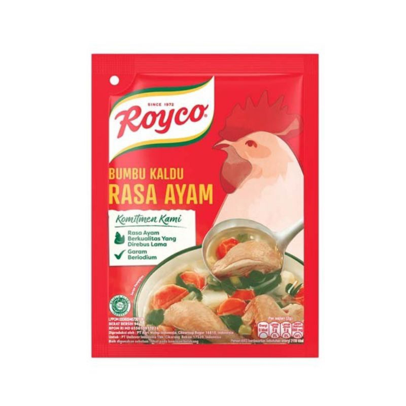 

Royco bumbu kaldu Rasa Ayam ukuran 95gr penyedap rasa ayam