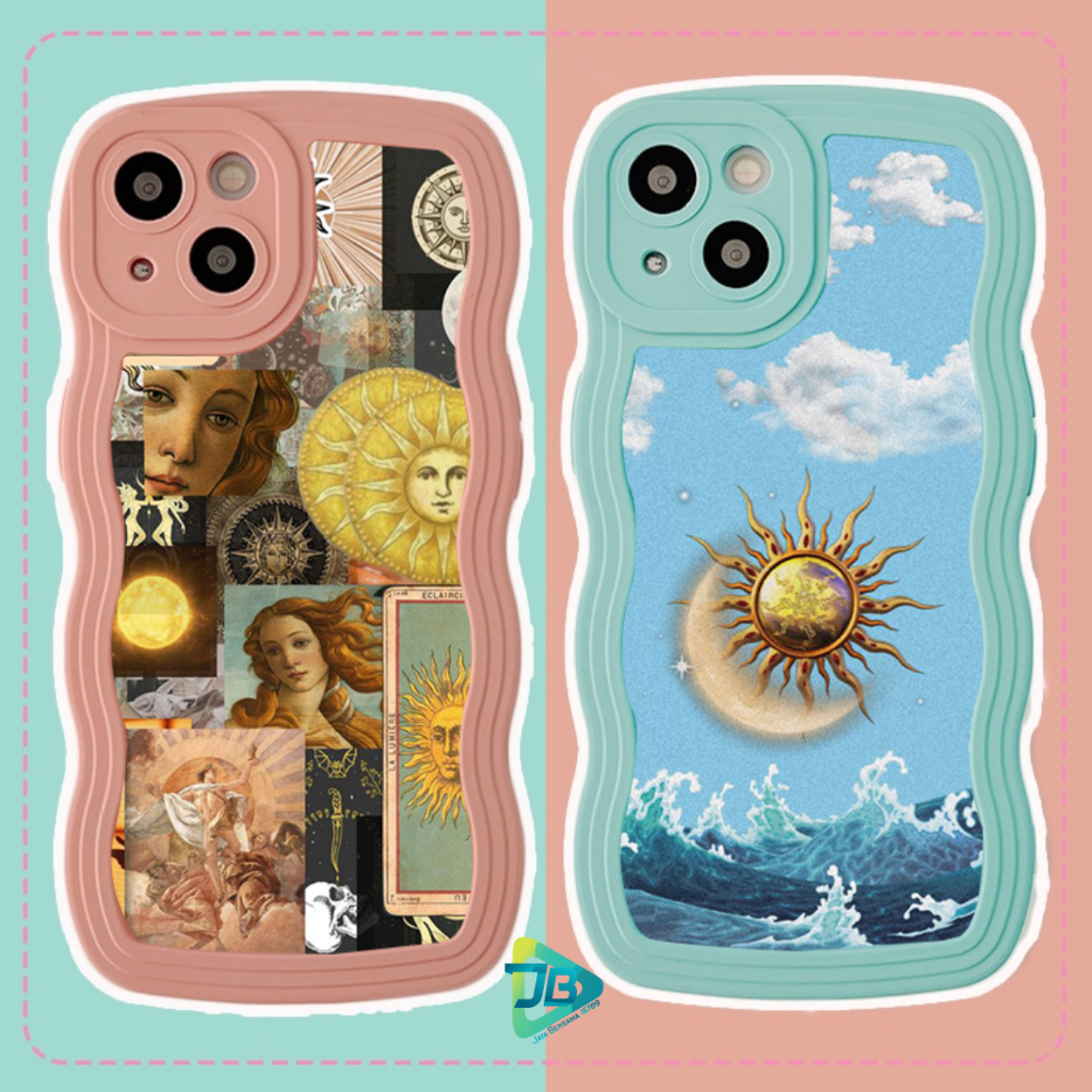 CUSTOM SOFTCASE SILIKON GELOMBANG WAVY CUSTOM SUN FOR XIAOMI REDMI 4A 4X 5A A1+ 6 6A 8 8A PRO 9 9A 9C 10A 9T 10 5G 2022 10C C40 POCO X3 PRO M3 M5 NOTE 4 4X 5 5A PRIME 7 8 9 10 11 12 PRO JB8421