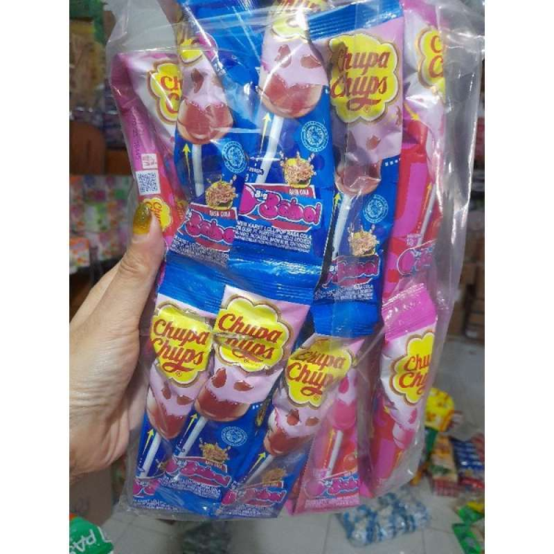 

Chupa Chups Gum Filled Lollipop 12gr (isi 24 Pcs) New