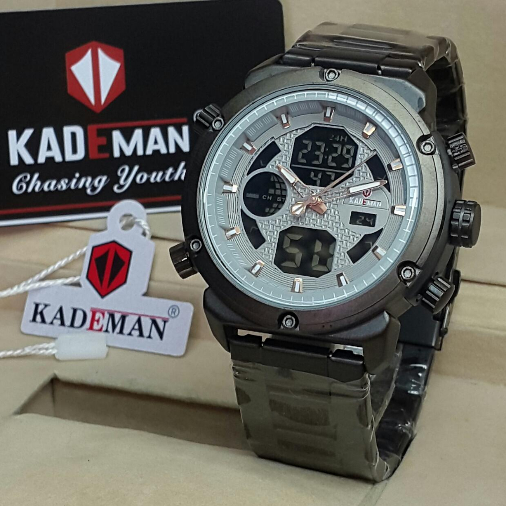 Jam Tangan Kademan Rantai 9039 DualTime