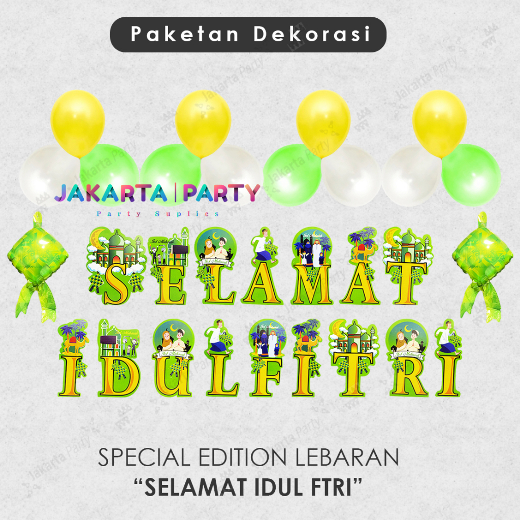 Paket Dekorasi Ramadhan hiasan Idul fitri Hari Raya Marhaban Eid Mubarak Idul Fitri