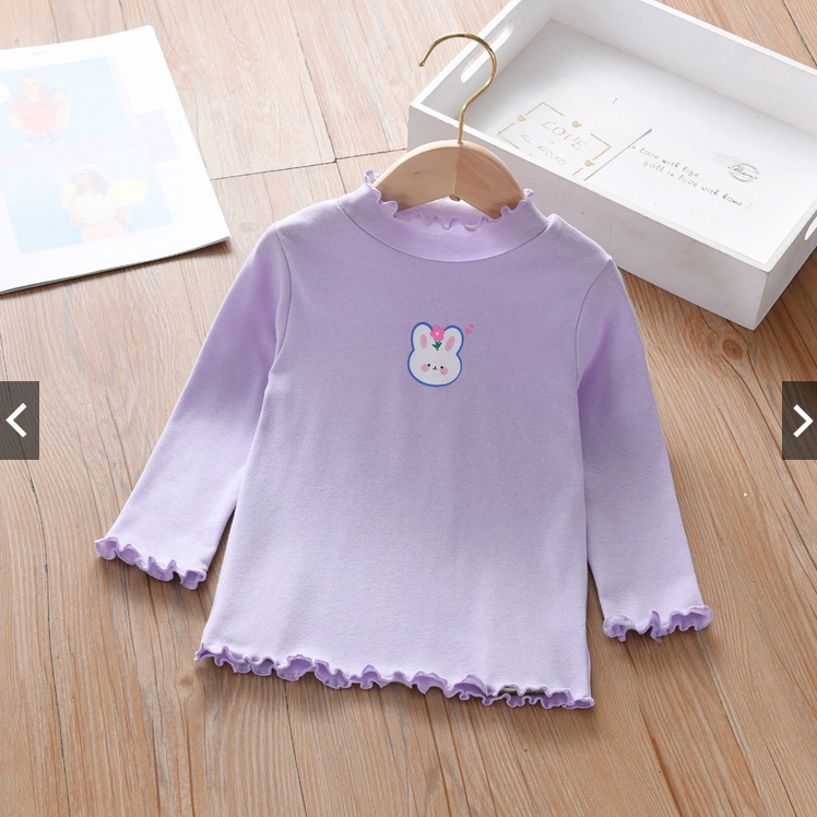 KAOS ANAK CEWEK HIGH NECK ANAK BUNNY LOV / ATASAN TOP ANAK PEREMPUAN USIA 1-5 TAHUN