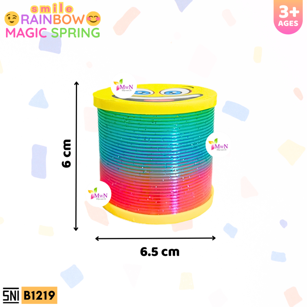 MWN Mainan Rainbow Magic Spring SMILE lampu Diameter 6,5 cm
