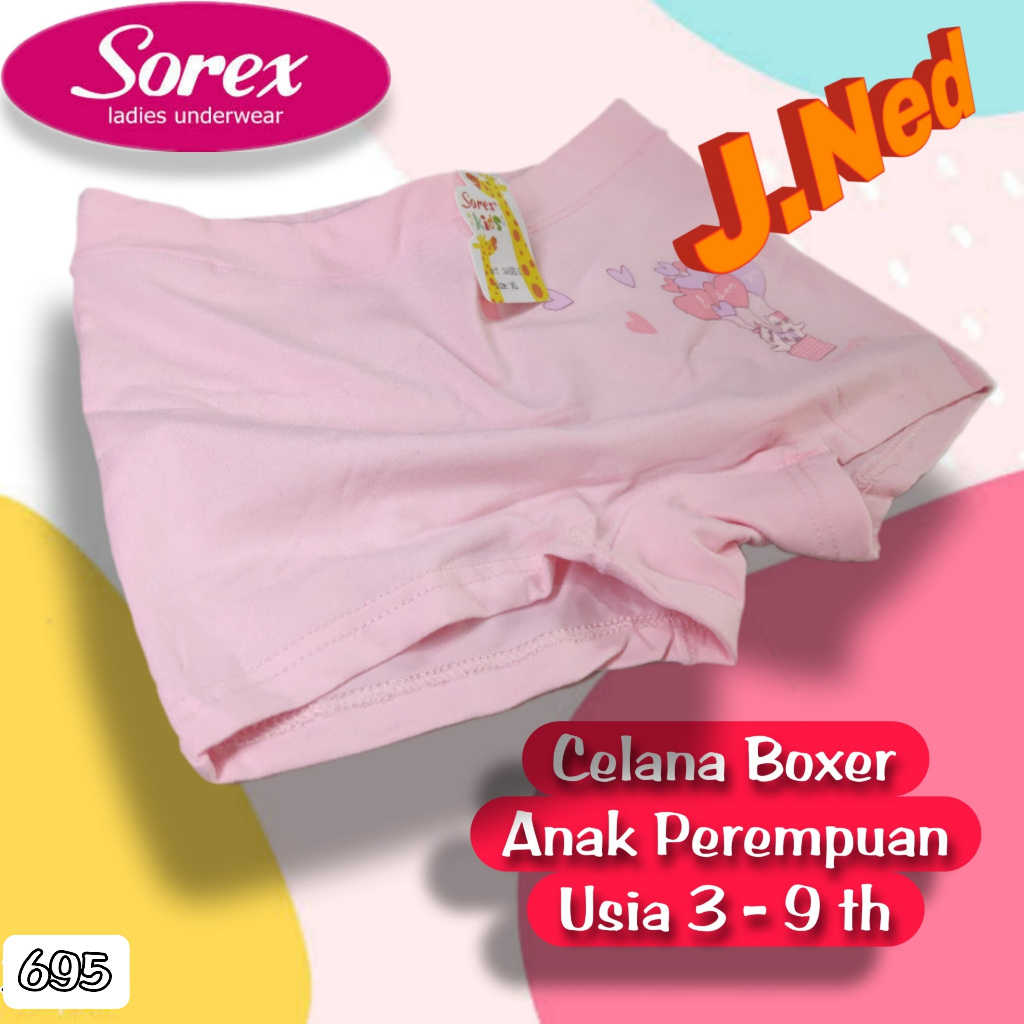 J695 (hrg satuan) CD BOXER ANAK WANITA SOREX M - XL