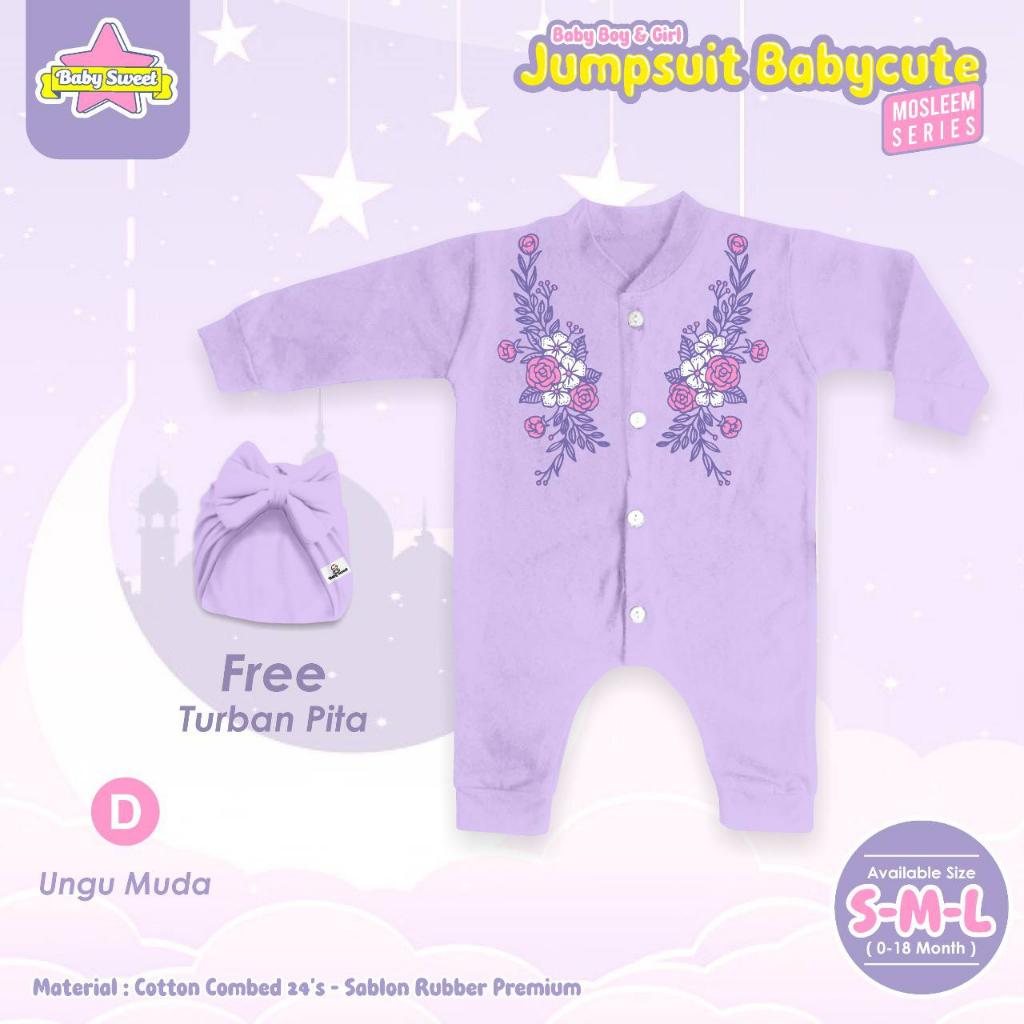 Jumpsuit baby gril an boy Baby cute Moslem by Babysweet