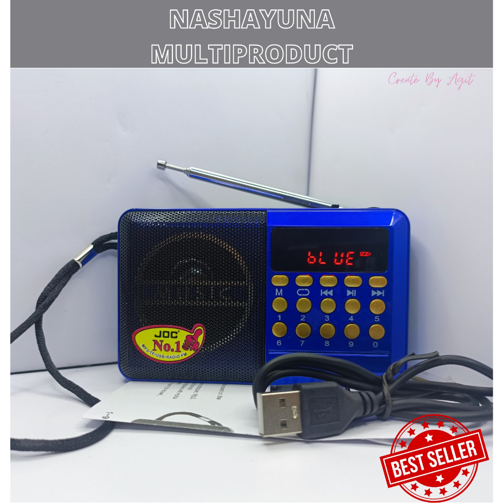 Radio Digital/Portable Merek JOC H798 BT/H1011USB Speaker Super Bass Bisa Untuk Membaca Ayat Al-Qur'an/Murotall