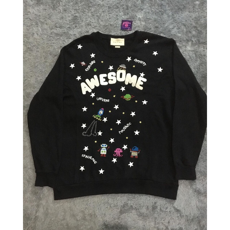 gucci crewneck + vlone x palm tshirt