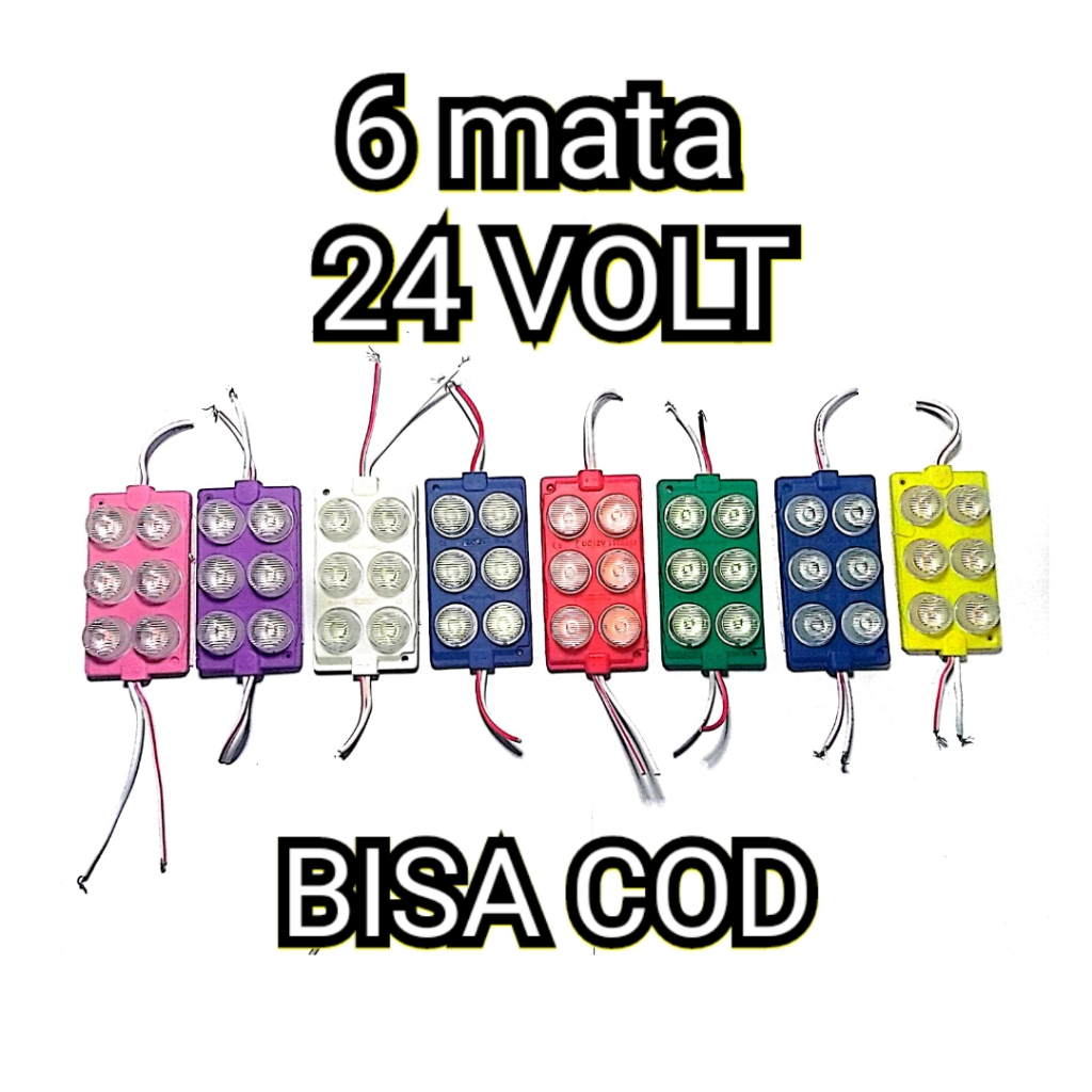 Lampu LED 6 mata 24 volt model 2x3 Lampu LED kolong truk bus 24 volt