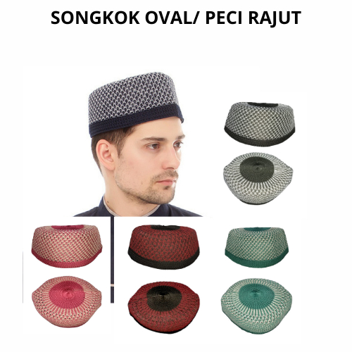 Songkok Oval / Peci Rajut Remaja Dewasa Termurah