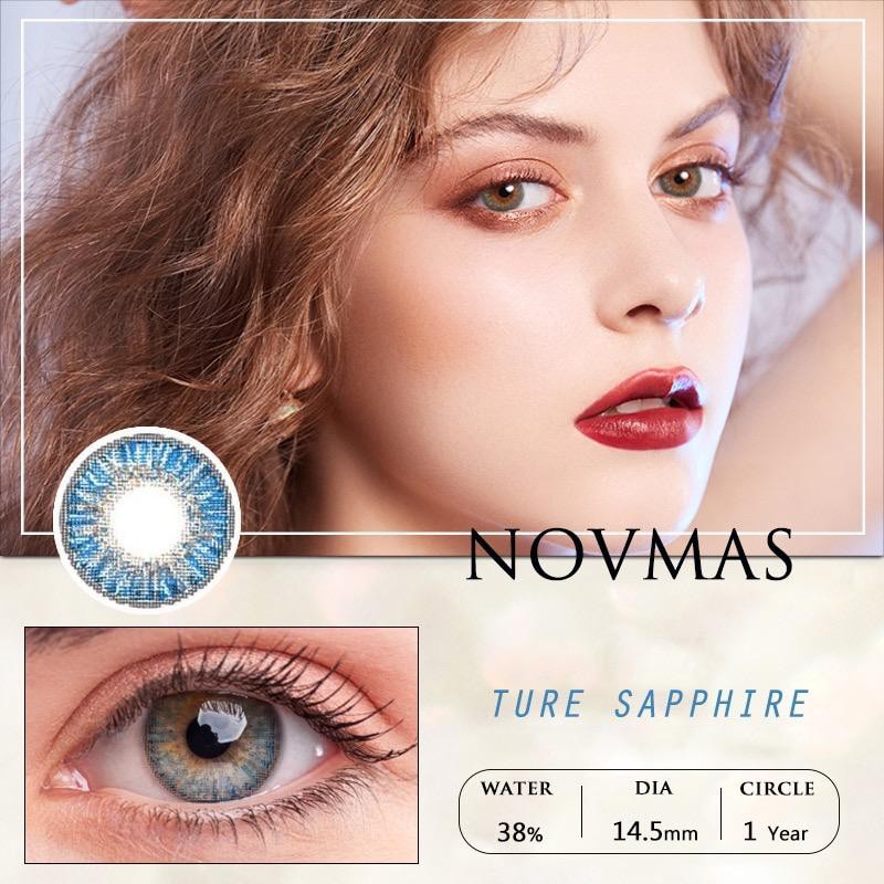 Softlens Novmas 14,2mm Seri 023-3T3F Contact Lenses The Most Hot Selling 12 Colors Eye Color / Kontak Lens No Minus