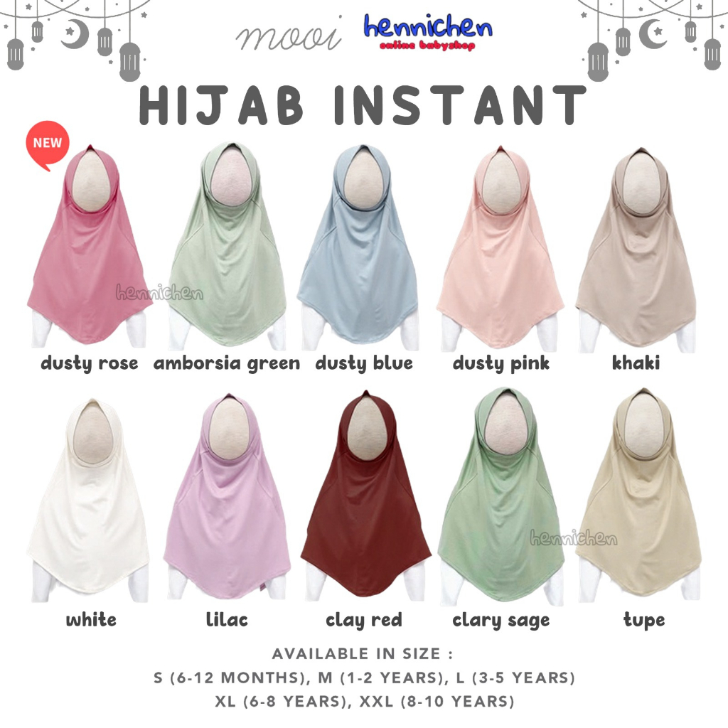 PROMO 7.7 PROMO LEBARAN MURAH Mooi Hijab Instant Anak Hijab Anak 6 bln - 10 Tahun PREMIUM MUKENA BAJU LEBARAN