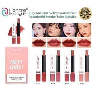 LIPSTICK VIRAL MATTE TAHAN LAMA DAN WATERPROOF 1box isi 4 warna/HENGFANG LIPSTIK HEY GIRL KOREA MATTE 4 WARNA