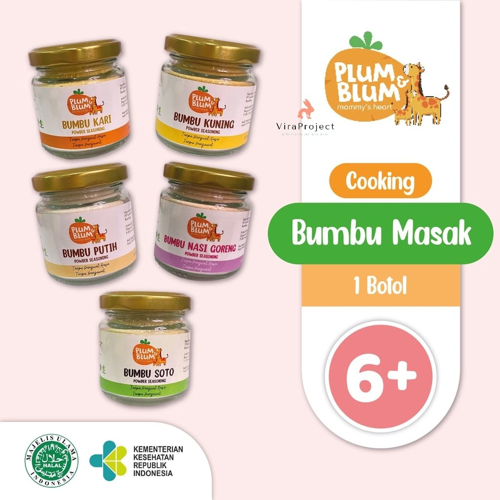 

PLUM&BLUM BUMBU BUBUK POWDER MPASI NON MSG / BUMBU MASAKAN MPASI NON MSG 50G