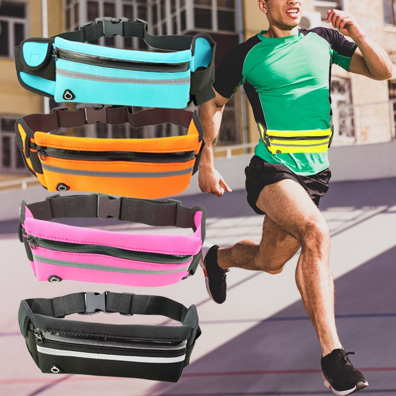 Tas Pinggang Jogging Belt Sport Lari Botol Hp Waterproof