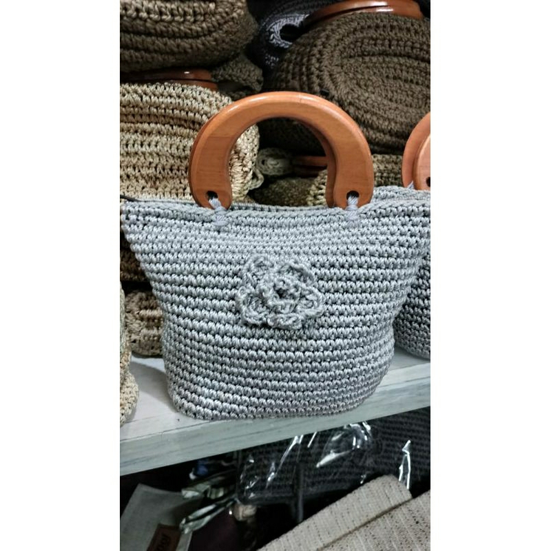 Tas rajut jinjing handbag rajut-tanpa furing