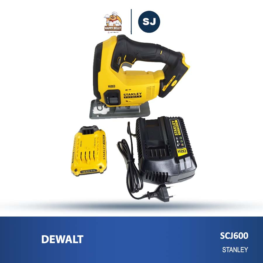 Mesin gergaji jigsaw baterai cordless jig saw SCJ 600 STANLEY SCJ600