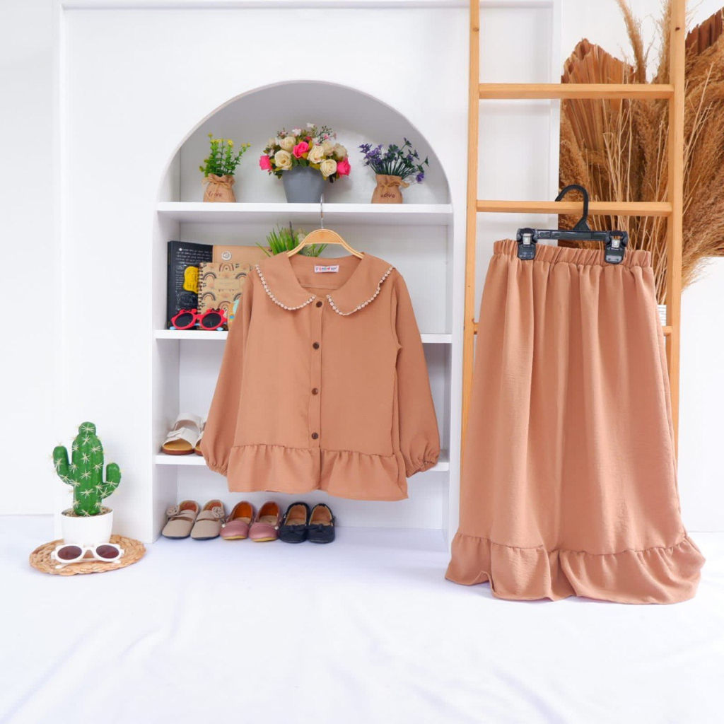SET ROK ANAK CEWEK PEREMPUAN | SET BAJU MUSLIM ANAK | SETELAN ROK MUSLIM ANAK NAJWA