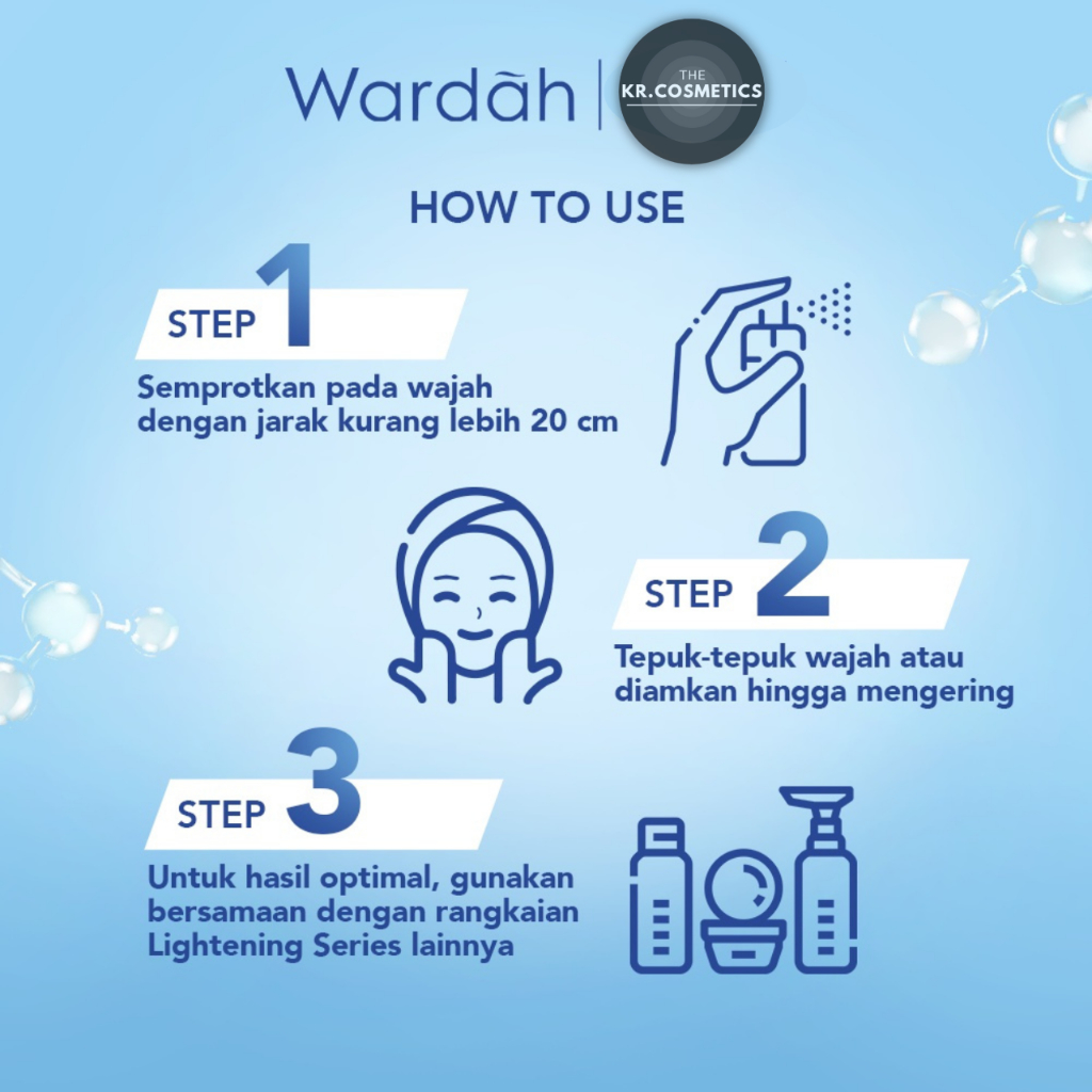 Wardah Lightening Face Mist - Spray untuk primer, setting spray dan refresh 60 ml